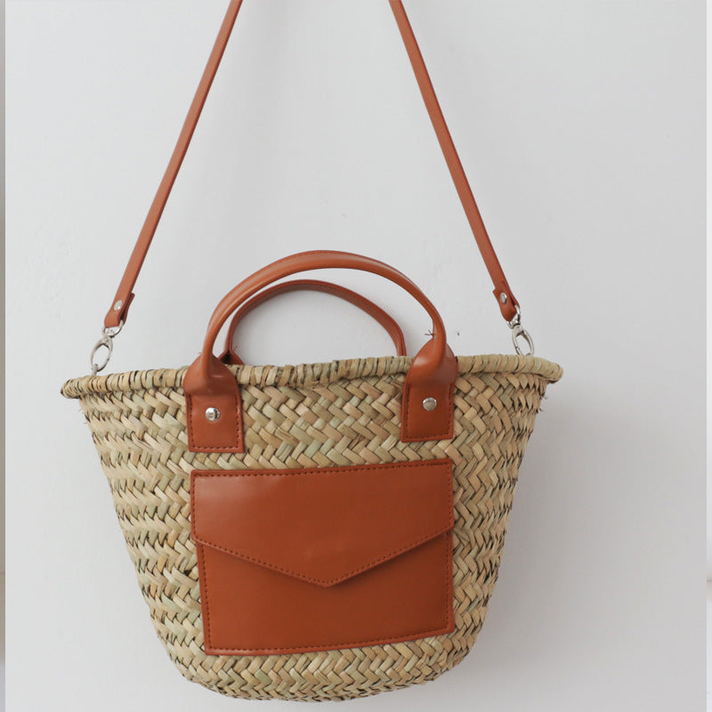 Grass Diagonal Hand-Held Women S Straw Bag