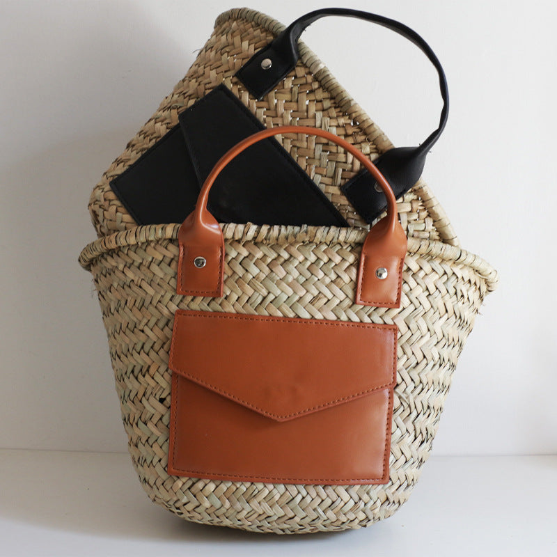 Grass Diagonal Hand-Held Women S Straw Bag