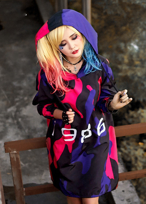 Windbreaker Hooded Loose Coat Long Korean Style Trendy Brand