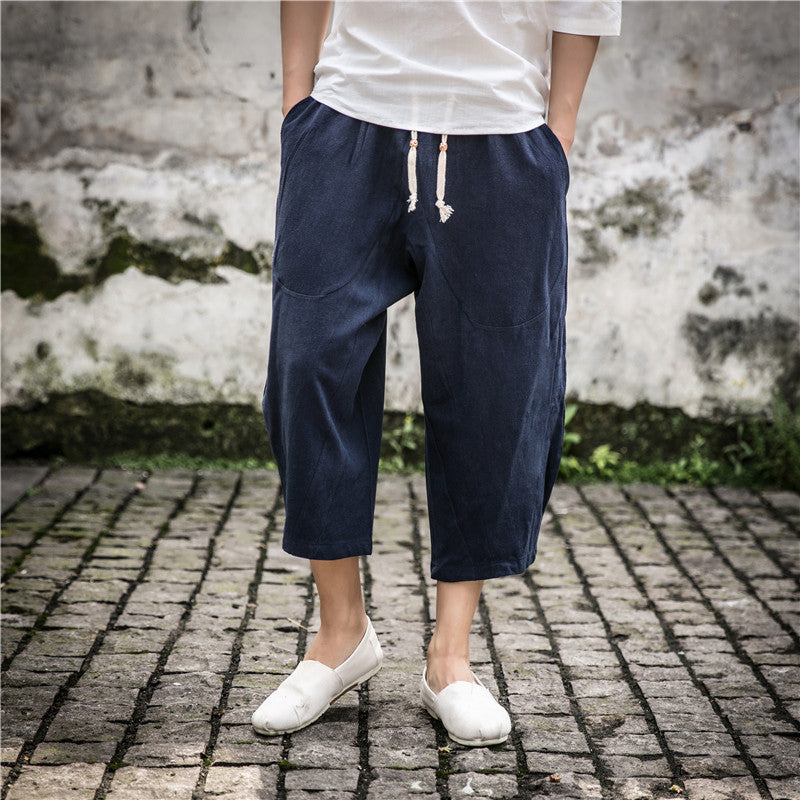 Big Pants Fat Shorts Casual Wide-leg 7-point Pants