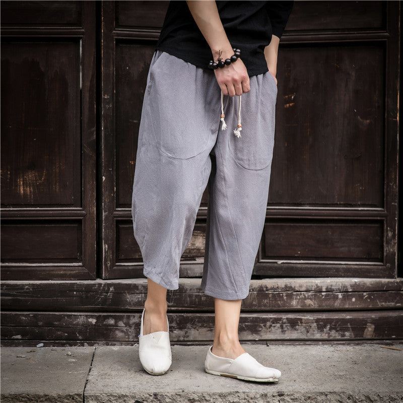 Big Pants Fat Shorts Casual Wide-leg 7-point Pants