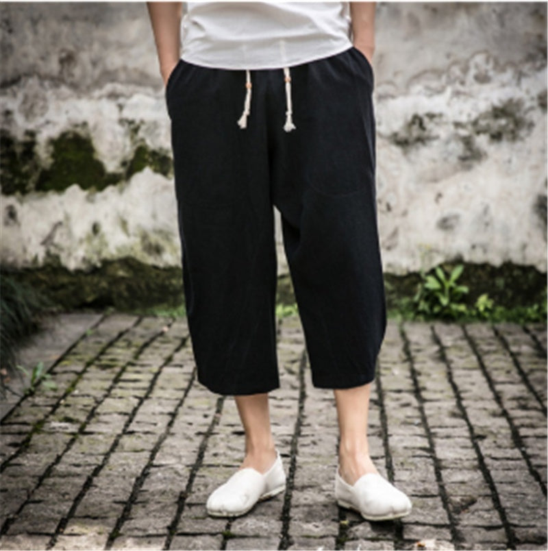 Big Pants Fat Shorts Casual Wide-leg 7-point Pants