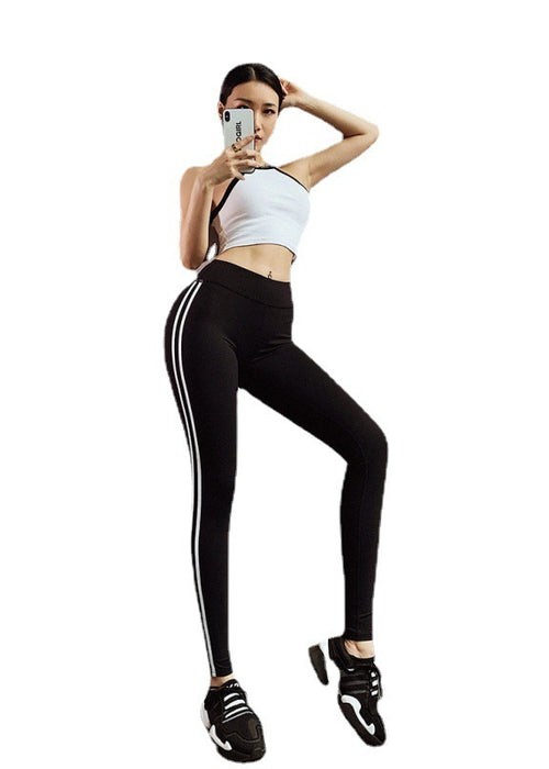 Yoga Pants Hip High Waist Leggings Sweat-Absorbent Quick-Drying Sports Pants Women'S Pants