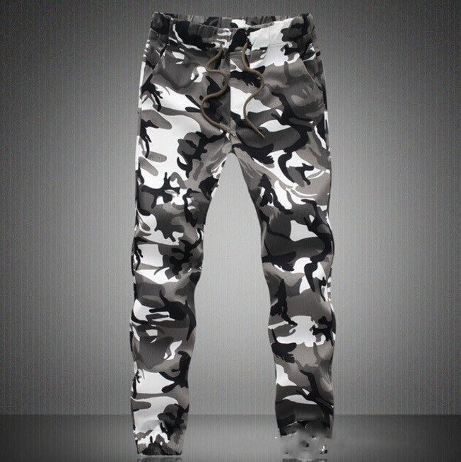 Men'S Camouflage Trousers Couples Tie-Pants Casual Pants