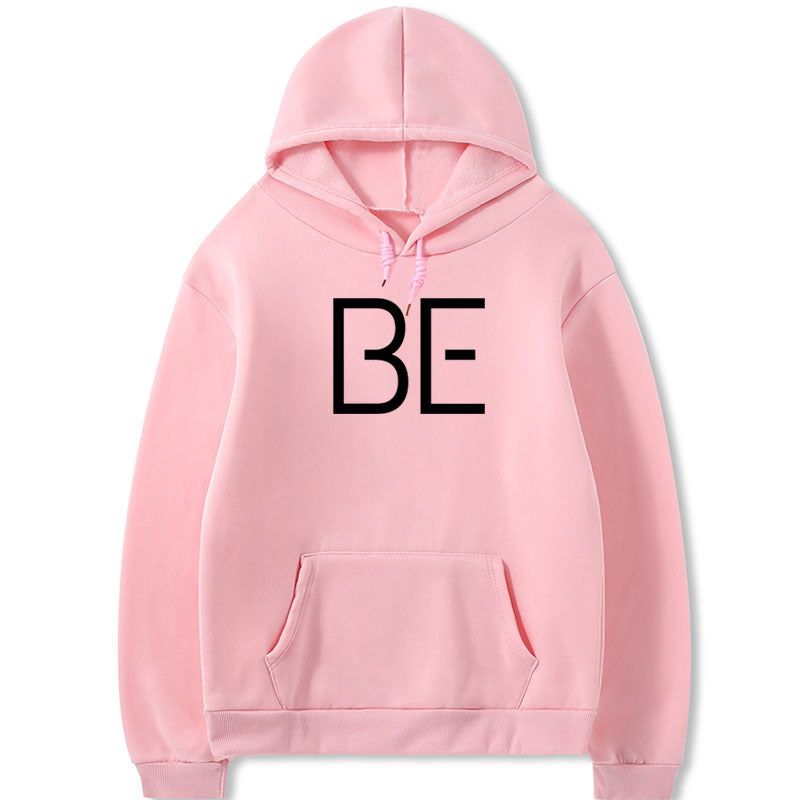 Printed Hoodie BE Letters Men And Women Plus Size Double Hood Sweater Women