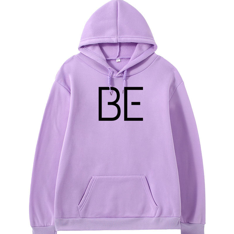 Printed Hoodie BE Letters Men And Women Plus Size Double Hood Sweater Women