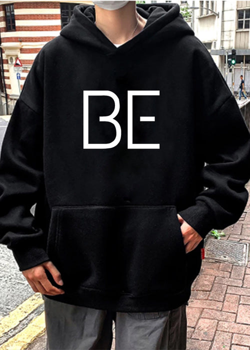 Printed Hoodie BE Letters Men And Women Plus Size Double Hood Sweater Women