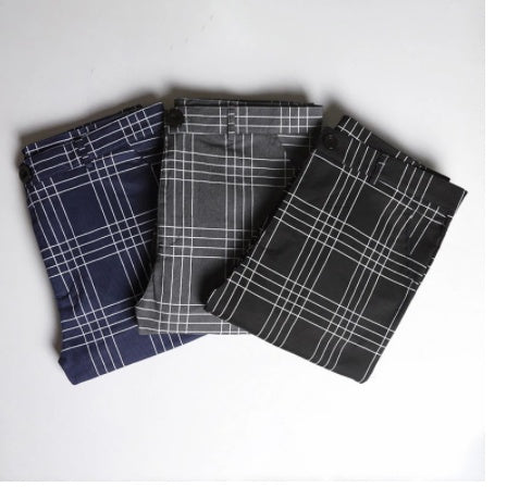 Large Plaid Striped Casual Pants Fashion Foot Pants