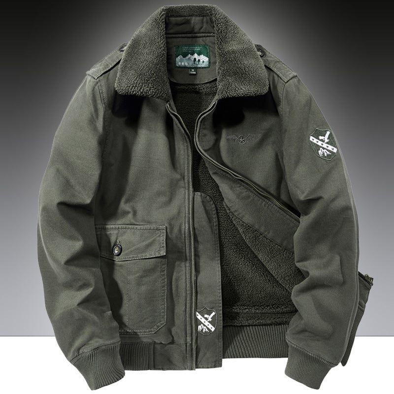 Padded Cotton Aviator Military Jacket Men