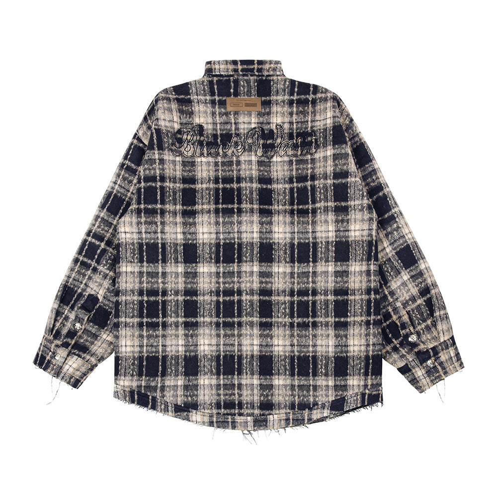 Fashion Retro Plaid Shirt Men