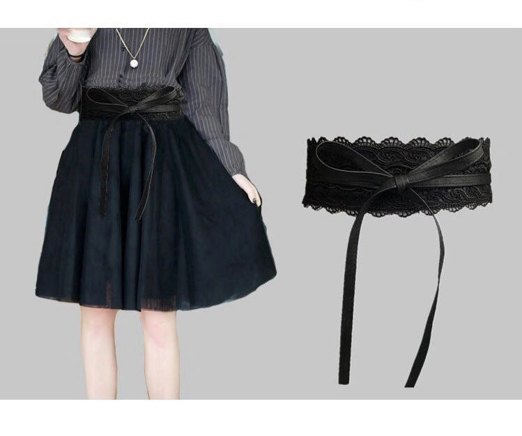 Korean lace fringed chiffon shirt accessories