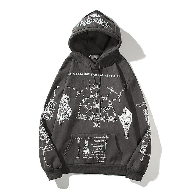 Covered In Graffiti And Embroidered Hip-hop Hoodies