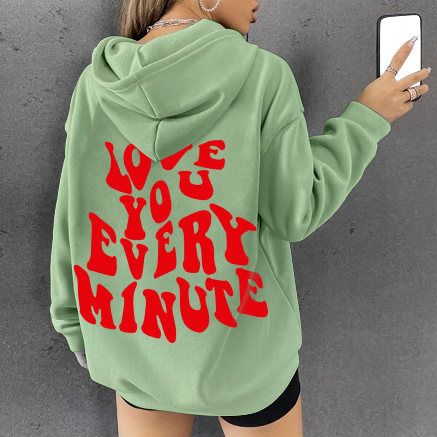 European And American Fashion Women's Hooded Loose Sweater