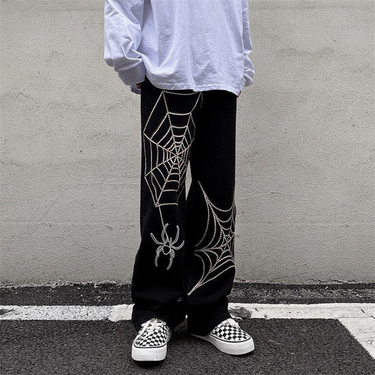 Wide Leg Track Pants Loose Straight Casual Pants