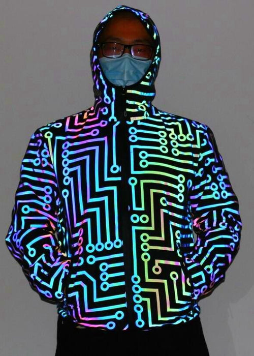 Men And Women Colorful Reflective Jacket