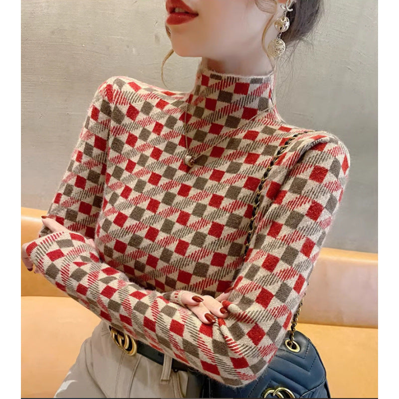 Mock Neck Sweater Bottoming Shirt