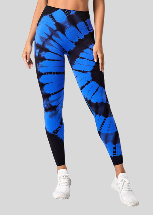 High Waist Hip Lift High Elastic Tie-dye Seamless Yoga Pants