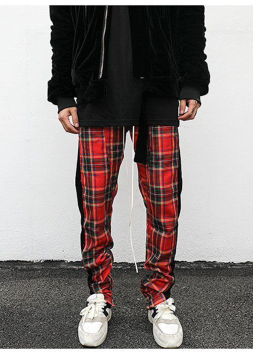 Plaid Track Pants