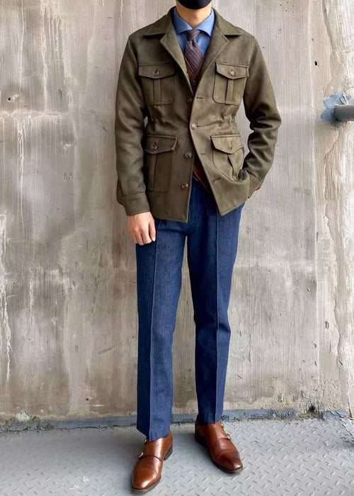 Japanese-style Retro Slim Jacket Men