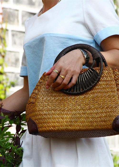 Straw bag women handbag hand bag