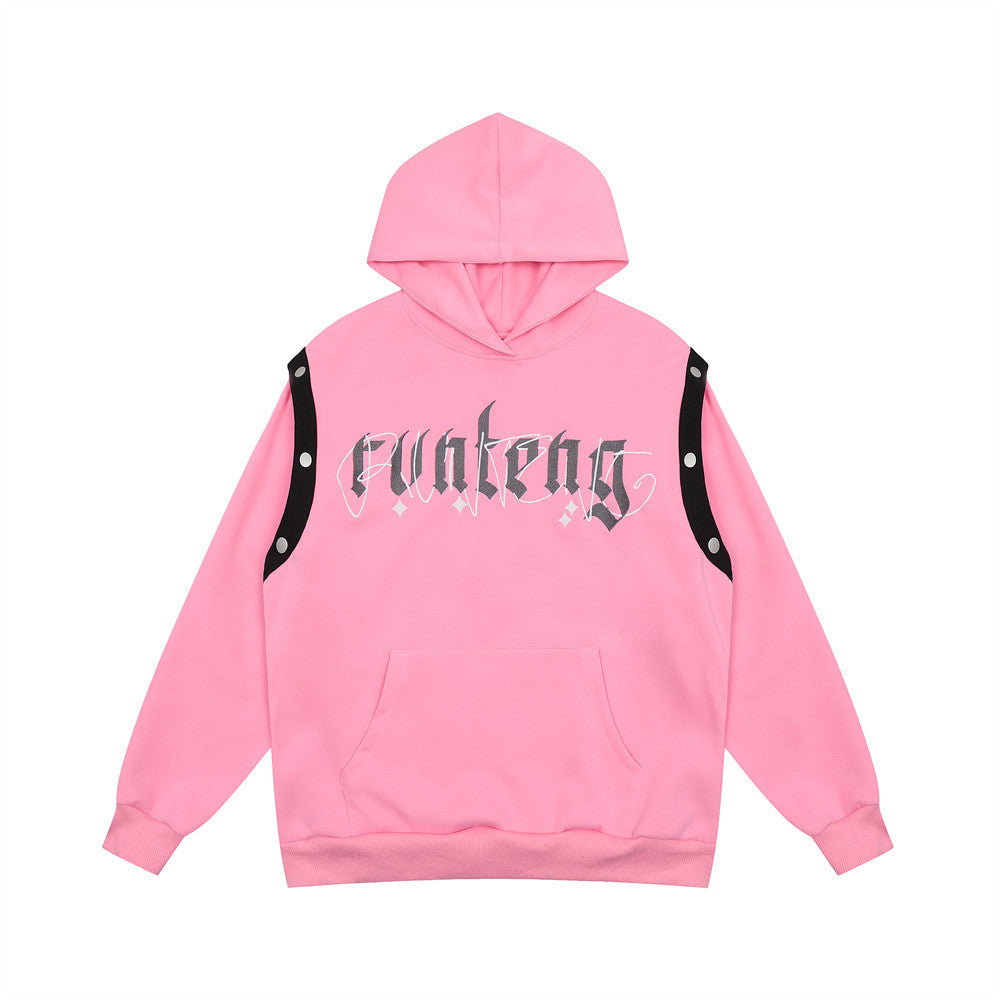 Fashion Letters Printed Hoodie Men