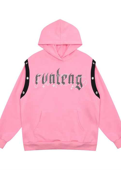 Fashion Letters Printed Hoodie Men