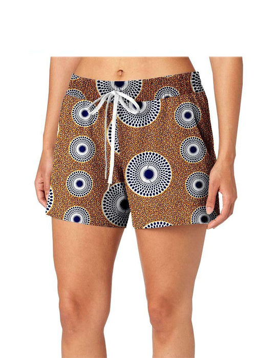 Printed cotton batik shorts