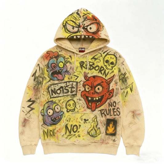 Painted Hoodie Printed Graffiti Sweatshirt