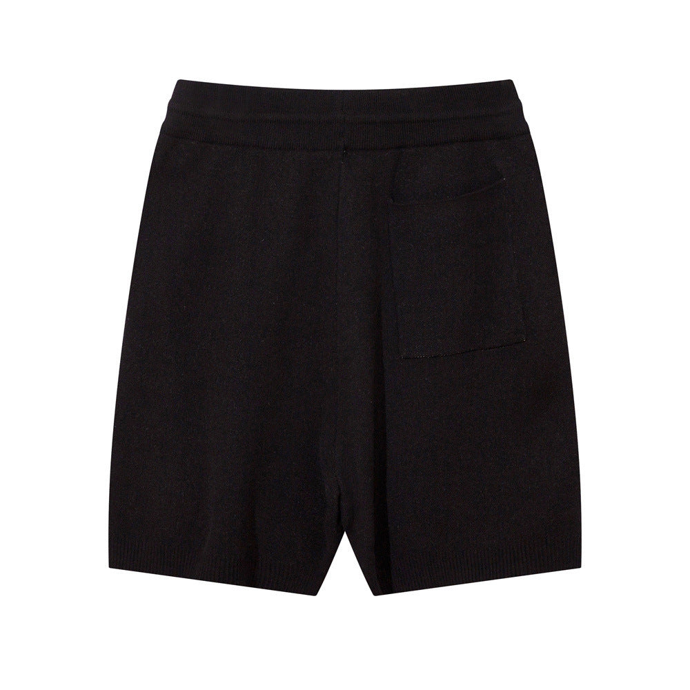 Jacquard Letter Wool Shorts For Men