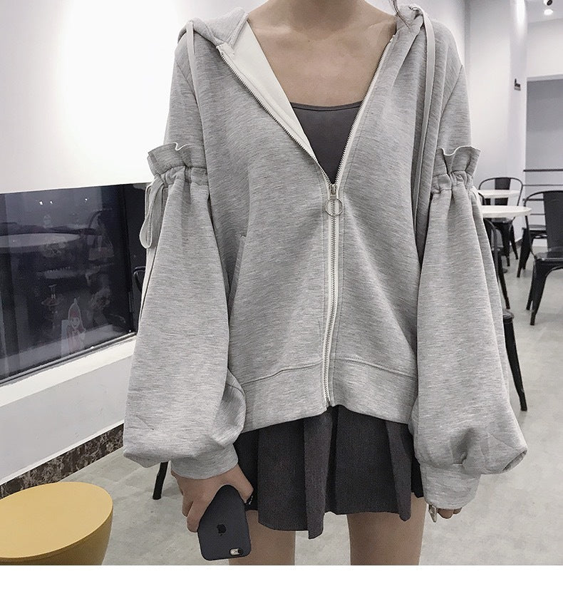 New Spring And Autumn Thin Short Coat Women Loose Korean Version Of All-match Retro Gentle Wind Sweater