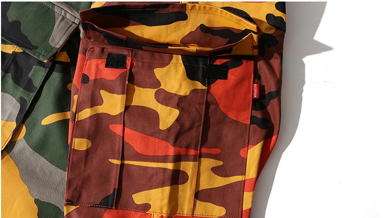 Pants pure cotton camouflage overalls men's casual pants men's and women's athletic pants