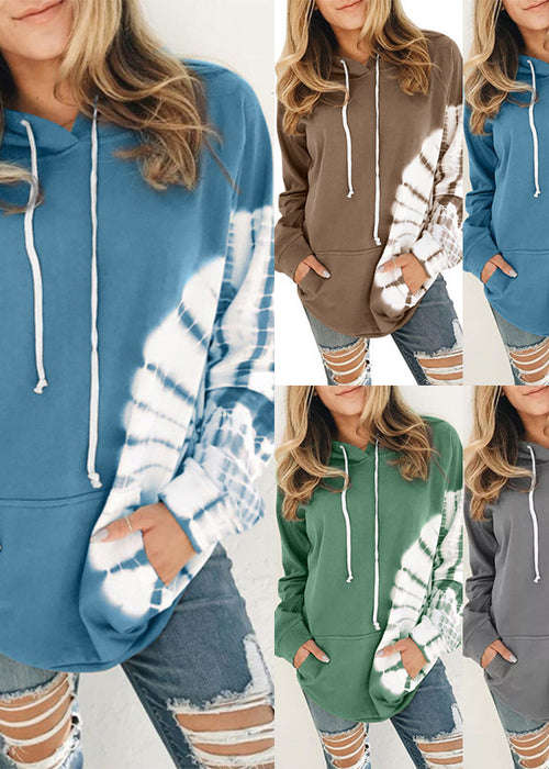 New Loose Long Sleeve Printed Hooded Sweatshirt