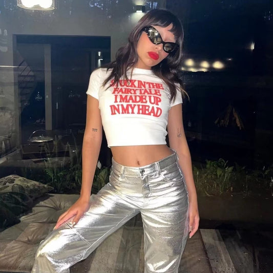 Women's High Waist Straight Casual Wide Leg Leather Pants