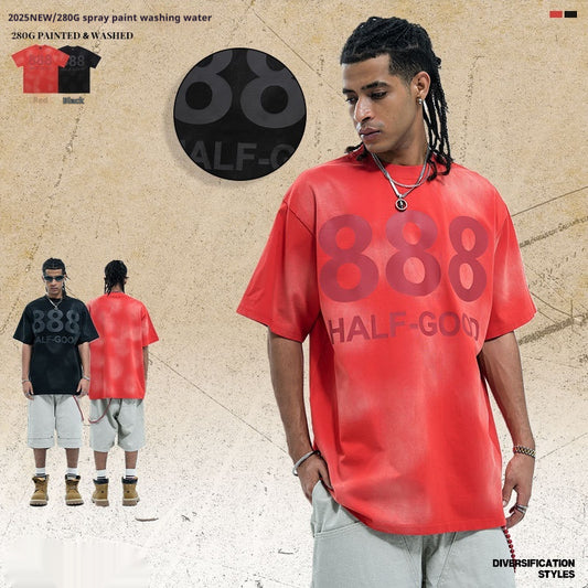 Digital Printing Men's Short-sleeved T-shirt New Men's Summer