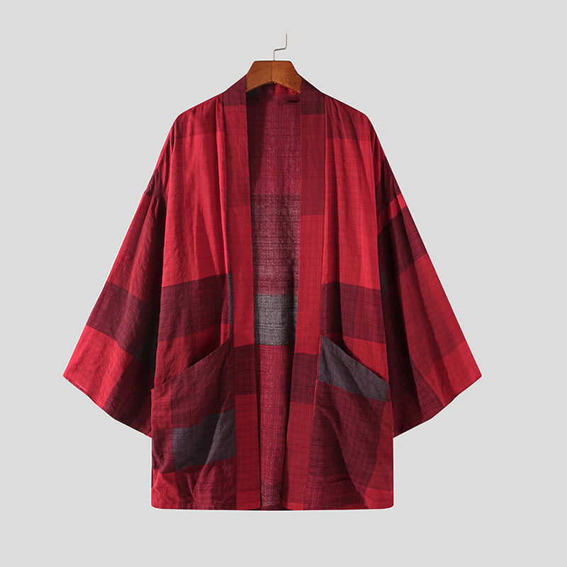 Loose Stitching Shirt Cloak For Men