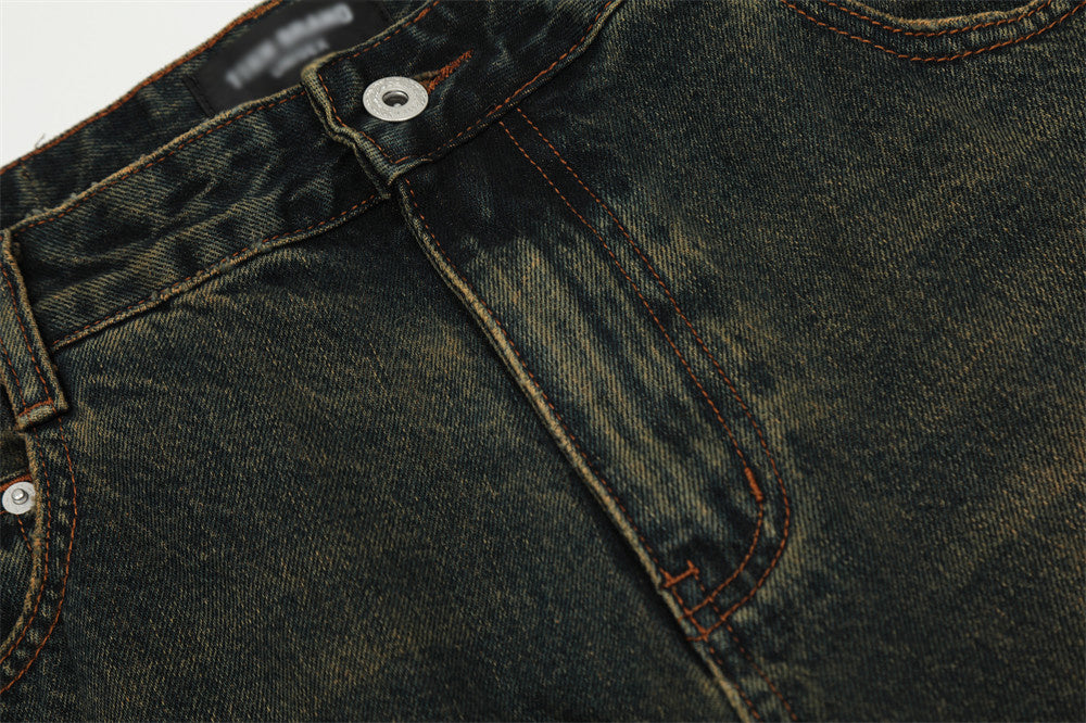 Fashion Horn Denim Trousers Men