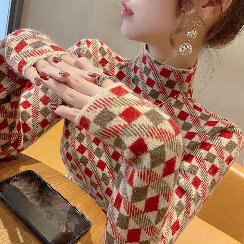 Mock Neck Sweater Bottoming Shirt