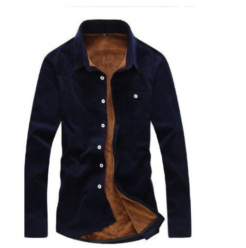 Men Sleeve Shirt Corduroy Fashion Jacket