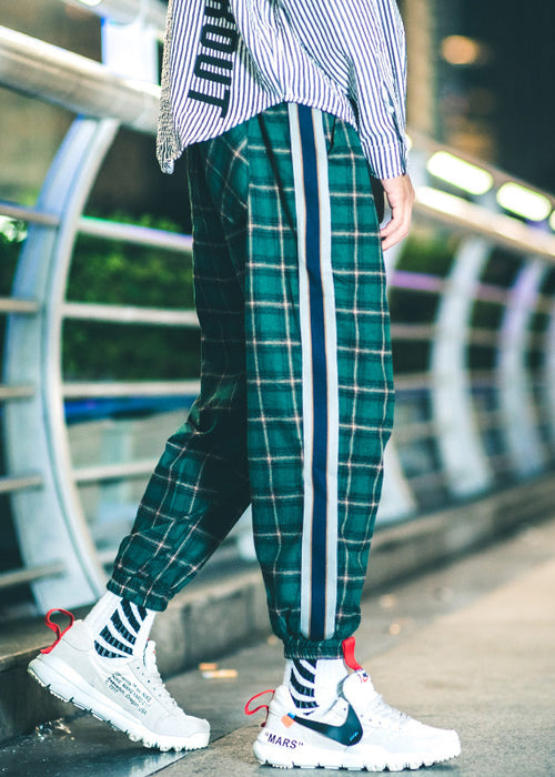 Plaid casual pants