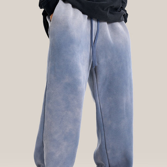 Men's Loose Velvet Thickened Wide Leg Straight Casual Pants