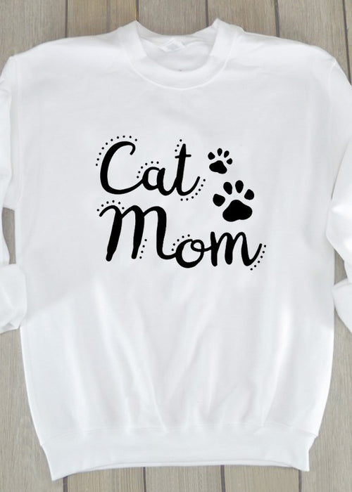 Cat cat paw print lady sweater