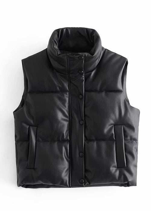 Casual Leather Cotton Vest Jacket