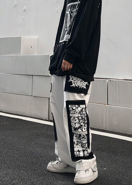 Male Ins Tide Brand High Street Lazy Wind Gangly Handsome Fall Sense Straight Long Pants