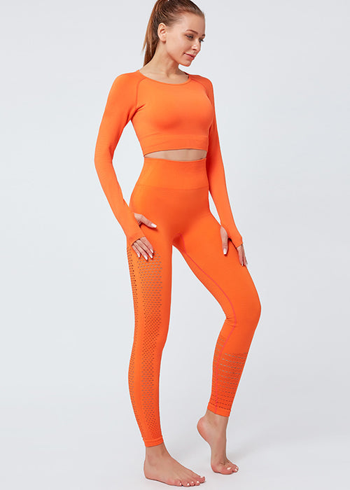 Peach hip high waist yoga pants