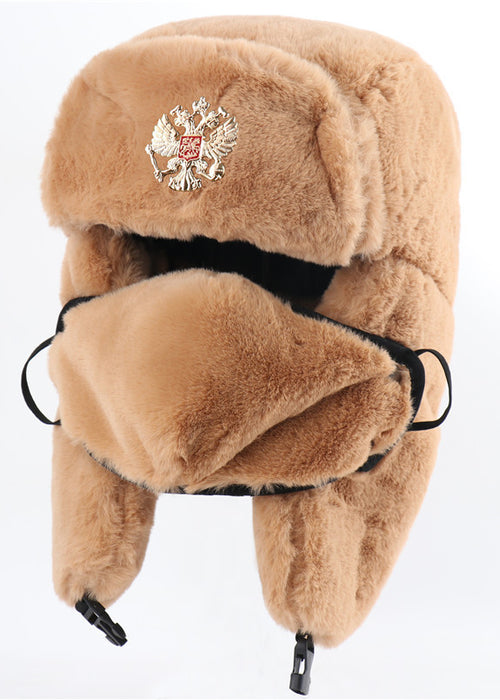 Ushanka Men And Women Imitation Rabbit Fur Outdoor Earmuffs Hat