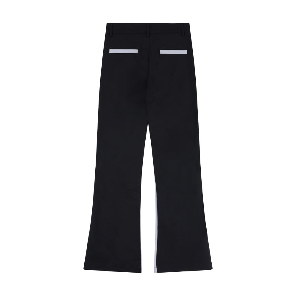 Women's Contrast Color Casual Wide-leg Pants