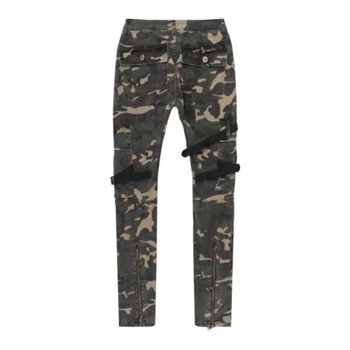 Men's Trendy Pocket Slim Camo Cargo Pants