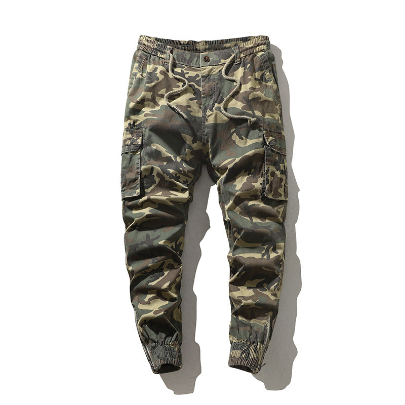 Men's Washed Camouflage Cotton Casual Pants