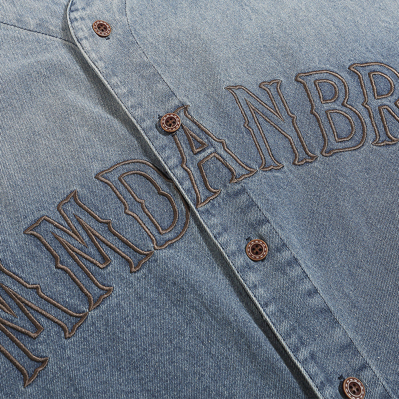 Hanging Dye Gradient Denim Vest Men