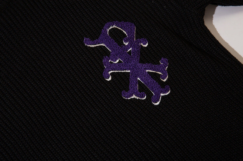 Retro Street Niche Tide Brand Dark Sweater